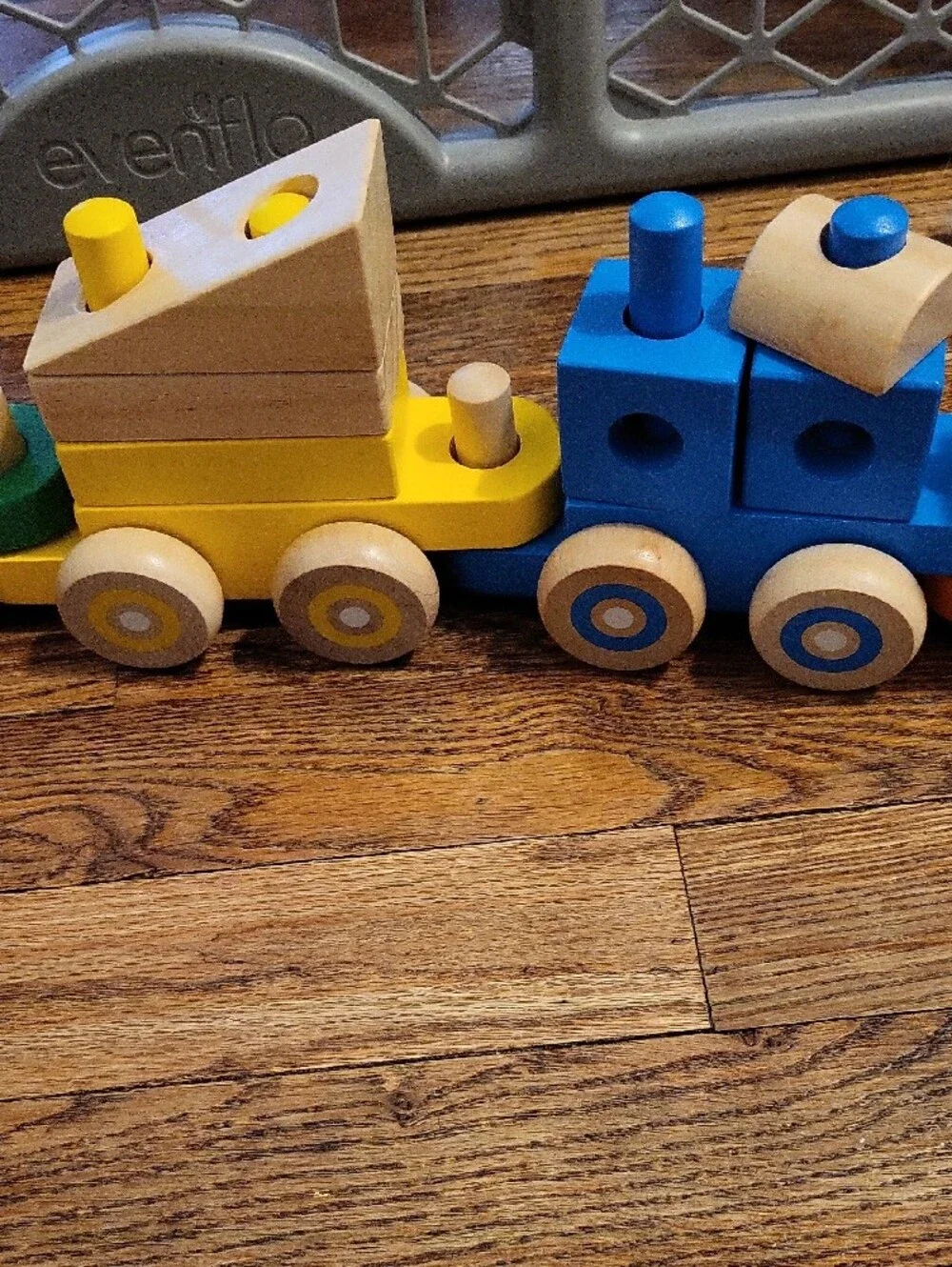 Melissa & Doug Wooden Rainbow Train - Red Orange Yellow Green Blue Purple Cream